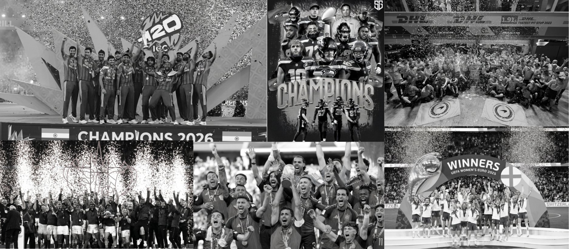 Championship-winning sports teams celebrating - the collective moment that comes from a high performing team